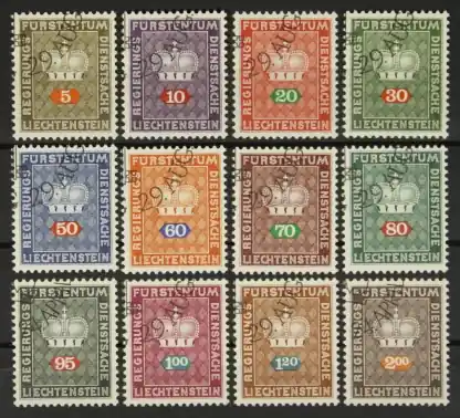 Zwrot pieniędzy Liechtenstein Dienst Michel 45-56