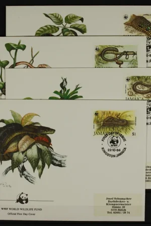 Jamaica Michel 591-594 op FDC Oferta