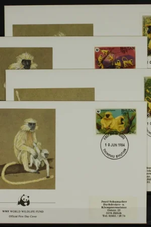 Bhutan Michel 840-843 FDC Popularny