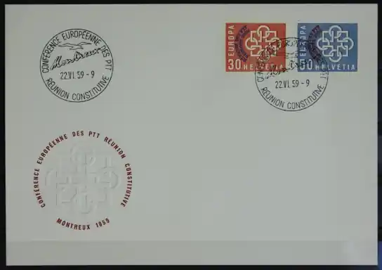 Zwitserland, Mi. 681-682 op FDC Popularny