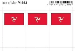 Bezpieczna płatność Lindner 663 Vlaggen etiket Isle of Man
