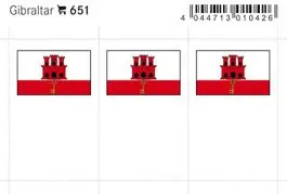 Lindner 651 Vlaggen etiket Gibraltar Oferta