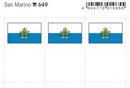 Popularny Lindner 649 Vlaggen etiket San Marino
