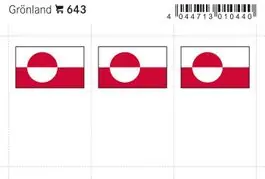 Lindner 643 Vlaggen etiket Groenland Oferta limitowana