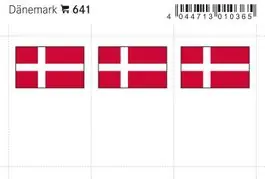 Lindner 641 Vlaggen etiket Denemarken Wysoka jakość