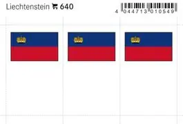 Bezpieczna płatność Lindner 640 Vlaggen etiket Liechtenstein