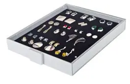 Lindner 2418 Verzamelbox voor speldjes en medailles standaard zwart Nowość