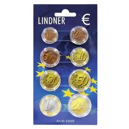 Lindner 2250E Muntcapsules in display voor euromunten Darmowa dostawa