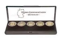 Lindner S2090 Muntenetui voor serie 2 euro herdenkingsmunten van Duitsland Premium