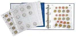 Lindner 1116M Karat muntalbum BASIC met cassette en 5 Karat muntbladen Oryginalny