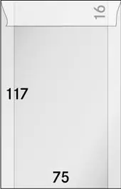 Premium Lindner 705 pergamijn 75 x 117 mm + 16 mm klep (500x)