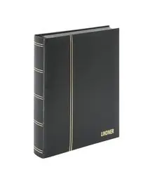 Rabat Lindner 1185L Luxe zwart lederen insteekalbum groot formaat 30/60 blz zwart.