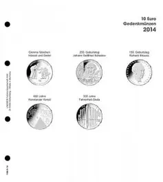 Wyprzedaż Lindner 1108 D14 Voordrukblad 10 Euro munten Duitsland 2014 incl. K2 blad