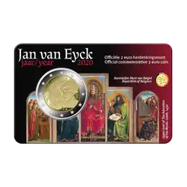 Ostatnia szansa 2 Euro Belgie 2020 Jan van Eyck jaar in coincard