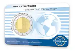 Nowość 2 Euro Finland 2025 staatsbezoek in Coincard