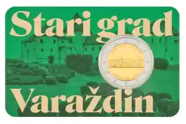 Szybka dostawa 2 Euro Kroatie 2024 Stad Varazdin Coincard