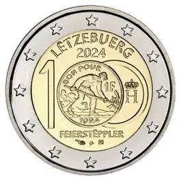 2 Euro Luxemburg 100ste Invoering Frank 2024 Oferta limitowana