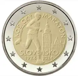 2 Euro Slowakije Marathon 100 jaar 2024 Kup teraz