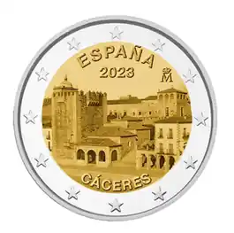 2 Euro Spanje Caceres 2023 Popularny