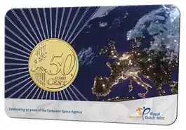 50 Eurocent Nederland 2025 ESA coincard Bezpieczna płatność