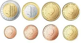 Wyprzedaż Euro munten Nederland 1 ct t/m 2 euro 2005 UNC