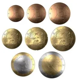 Euromunten Kroatie 1 ct t/m 2 euro 2023 UNC Ekspresowa dostawa