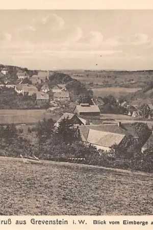 Bezpieczna płatność Duitsland Gruss aus Grevenstein i. W. Blick vom Eimberge aus Meschede Deutschland Europa HC59213