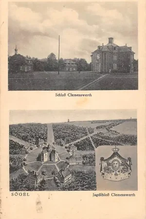 Szybka dostawa Duitsland Sögel Emsland Schloss und Jagdschloss Clemenswerth Hannover 1924 Kasteel Deutschland Europa HC59206