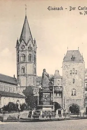 Zamów teraz Duitsland Eisenach Der Carlsplatz mit Luhterdenkmal u. Nicolaikirche Deutschland Europa HC59113