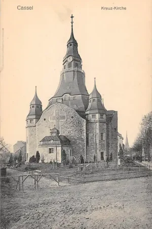 Autentyczny Duitsland Cassel Kreuz-Kirche Deutschland Europa HC59084