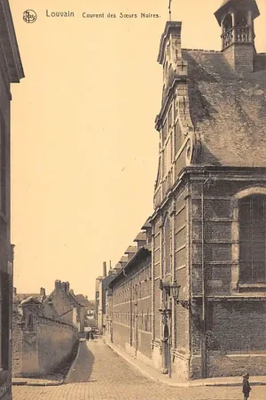 Oryginalny België Leuven Klooster van de Leuvense Zwartzusters Het Godtshuys van Nazareth Louvain Convent des Soeurs Noires Europa HC58902