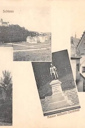 Ekspresowa dostawa Duitsland Montabaur Schloss Rathaus Kaiser Wilhelm-Denkmal Westerwaldkreis 1907 Kasteel Deutschland Europa HC58886