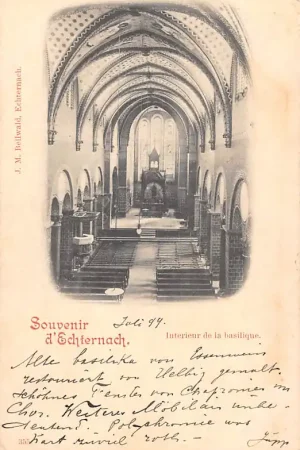 Premium Luxemburg Luxembourg 1899 Souvenir d'Echternach Interieur de la basilique Europa HC58839