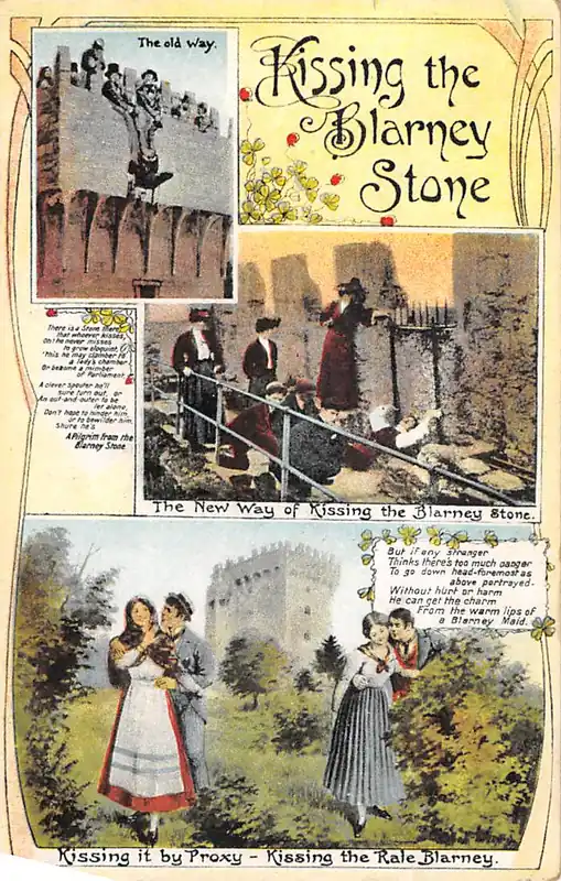 Szybka dostawa Ierland Kissing the Blarney Stone Blarny Castle Monacnapa Cork T23 County Cork Kasteel Eire Ireland Europa Vintage HC58716