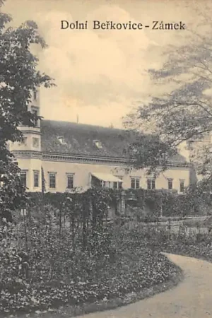 Oryginalny Tsjechië Schloss Dolní Be\\u0159kovice Unter-Be\\u0159kovice Okres M\\u011blník 1900 Kasteel \\u010cesko Europa HC58661