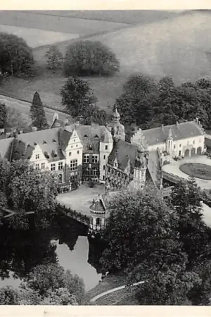 Wysoka jakość Duitsland Schloss Darfeld Rosendahl Luftbild 1933 Kasteel Deutschland Europa HC58680