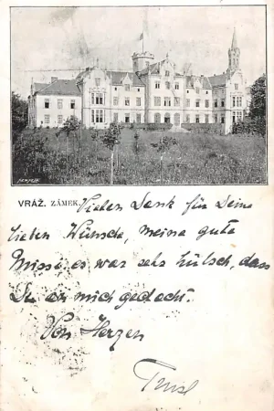 Tsjechië Schloss Zámek Stará Vrá\\u017e u Pisku \\u010cesko 1903 Kasteel Europa HC58636 Nowość