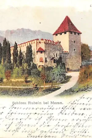 Italië Merano Maia Alta Tirol Schloss Rubein bei Meran 1902 Kasteel Italia Europa HC58624 Ekspresowa dostawa