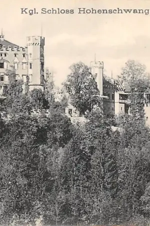 Wysoka jakość Duitsland Kgl. Schloss Hohenschwangau Schwangau bei Füssen in Bayern 1912 Kasteel Deutschland Europa HC58549