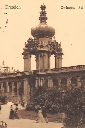 Wysoka jakość Duitsland Dresden Zwinger Seite Ostra-Allee Schloss 1928 Kasteel Deutschland Europa HC58499
