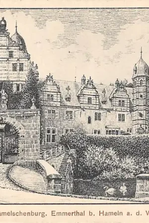 Duitsland Hämelschenburg Emmerthal b. Hameln a.d. W. Kasteel Deutschland Europa HC58489 Rabat