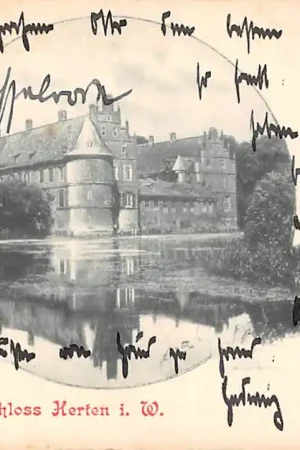 Darmowa dostawa Duitsland Schloss Herten i. W. Recklinghausen Kasteel 1906 Deutschland Europa HC58487