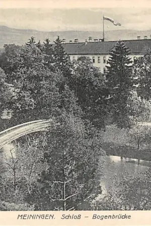 Darmowa dostawa Duitsland Meiningen Schloss - Bogenbrucke Thüringen Kasteel Deutschland Europa HC58411