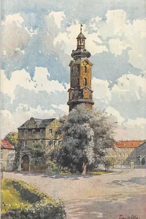 Popularny Duitsland Weimar Schloss mit Bastille 1929 Kasteel Deutschland Europa HC58378