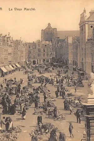 België Leuven Louvain La Vieux Marche De Oude Markt Marktdag Europa HC58294 Kup teraz
