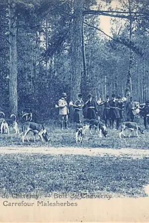 Frankrijk En Sologne Equipage de Cheverny Bois de Cheverny La Curee au Carrefour Malesherbes France Europa Herten Jacht Honden HC58241 Niska cena