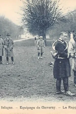 Kup teraz Frankrijk En Sologne Equipage de Cheverny Le Rapport France Europa Paard Herten Jacht HondenHC58236