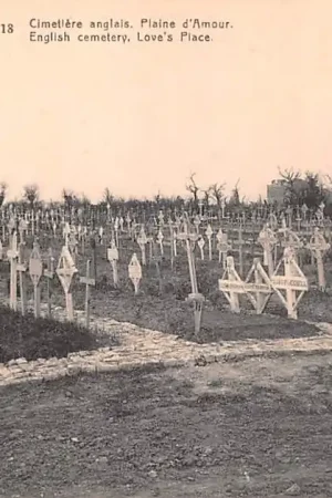 België Ieper Engelse Begraafplaats Liefdesplein English cemetery Love's Place Ypres 1914-1918 WO1 Vlaanderen England Europa HC58228 Szybka dostawa