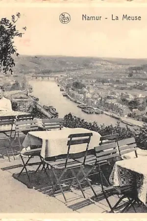Premium België Namen Namur La Meuse Vue peise de l'hotel du Panorama 1955 Europa HC57877