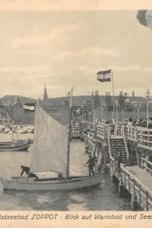 Promocja Duitsland Ostseebad ZOPPOT Blick auf Warmbad und Seesteg Deutschland Europa HC57144